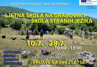 Besplatna ljetna škola u Pećinskom parku Grabovača