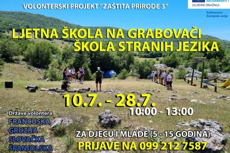Besplatna ljetna škola u Pećinskom parku Grabovača