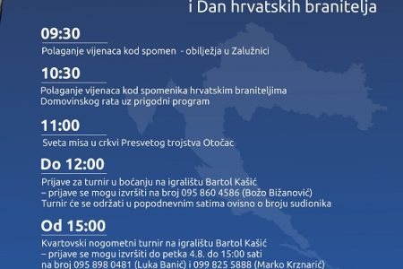 Obilježavanje Dana pobjede i domovinske zahvalnosti i Dana hrvatskih branitelja u Otočcu