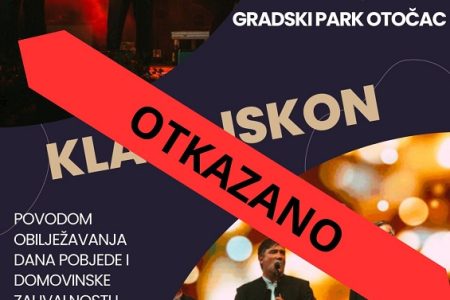 Otkazan za večeras najavljeni koncert klape Iskon u Otočcu