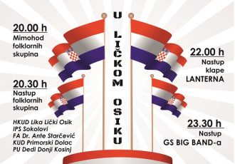 Proslavimo zajedno Dan pobjede i domovinske zahvalnosti i Dan hrvatskih branitelja u Ličkom Osiku