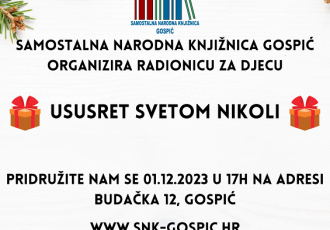 Radionica za djecu “Ususret svetome Nikoli”