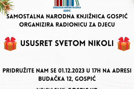 Radionica za djecu “Ususret svetome Nikoli”