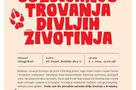 Poziv na besplatnu radionicu o suzbijanju trovanja divljih životinja