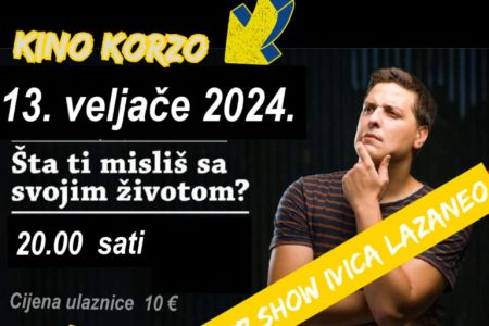 “Što ti misliš sa svojim životom?” stand-up show Ivice Lazanea uskoro u Gospiću