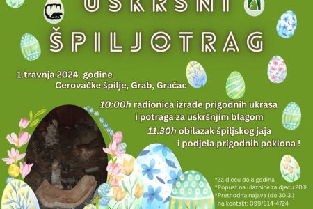 Uskrsni špiljotrag u Cerovačkim špiljama