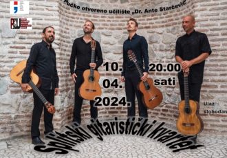 Splitski gitaristički kvartet nastupit će u srijedu u Gospiću