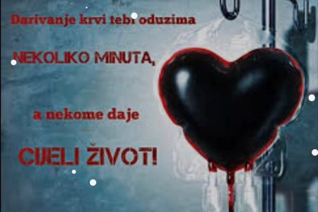 U utorak i srijedu 11. i 12.lipnja uključite se u akciju dobrovoljnog darivanja krvi u Gospiću