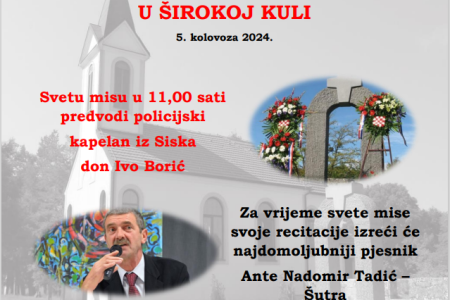 Obilježavanje Dana pobjede i domovinske zahvalnosti u Širokoj Kuli