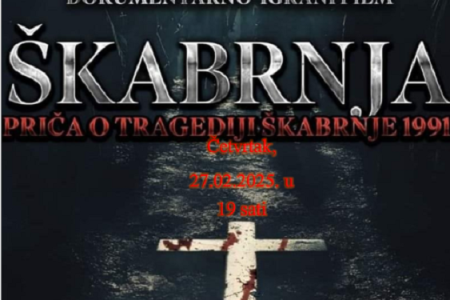 U Pastoralnom centru župe svetoga Josipa u Ličkom Osiku  bit će prikazan film o tragediji Škabrnje 1991.godine