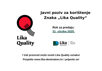 Zadnji je tjedan prijava za Lika Quality Znak