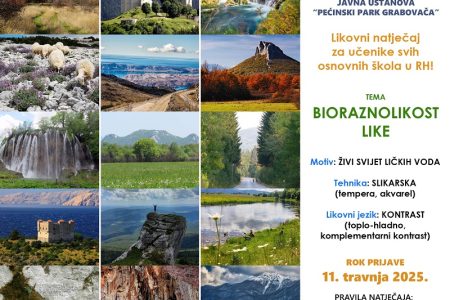 Pećinski park Grabovača poziva na uključivanje u likovni natječaj “Bioraznolikost Like”