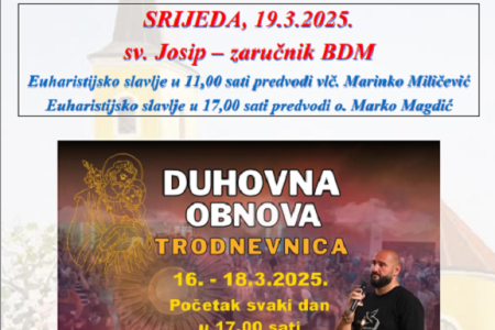 U srijedu župa Lički Osik slavi svetoga Josipa