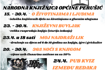 Noć knjige 2025.u Narodnoj knjižnici općine  Perušić