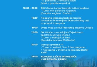 Program povodom obilježavanja Dana državnosti u Otočcu.
