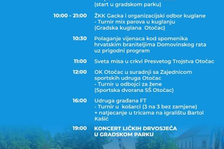 Program povodom obilježavanja Dana državnosti u Otočcu.