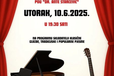 Ne propustite završni koncert učenika Osnovne glazbene škole u Gospiću
