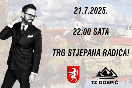 Petar Grašo povodom Dana grada Gospića nastupa u ponedjeljak 21.srpnja!!!