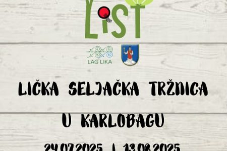 Prva ovogodišnja Lička seljačka tržnica u Karlobagu – 24. srpnja!