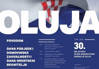 “Program povodom 30. obljetnice vojno-redarstvene operacije Oluja, Dana pobjede i domovinske zahvalnosti i Dana hrvatskih branitelja”.