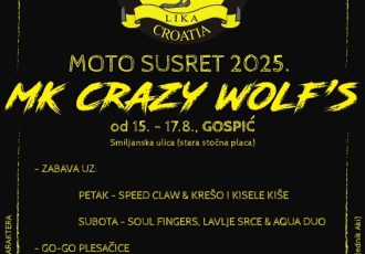 Moto susret Crazy wolfsa od 15.do 17.kolovoza u Gospiću!!!