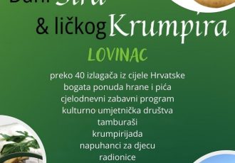U subotu 20.rujna u Lovincu se održava Dan sira i krumpira