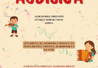 Klinci, dođite na audiciju Osnovne glazbene škole u Gospiću