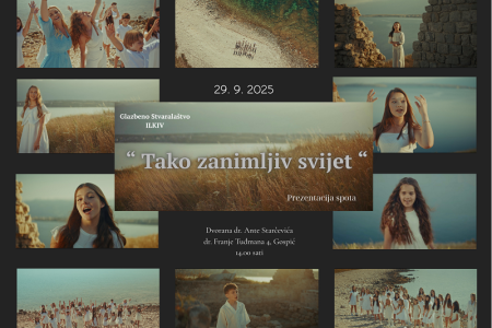 U ponedjeljak će biti promoviran spot “Tako zanimljiv svijet” Škole Glazbenog stvaralaštva ILKIV