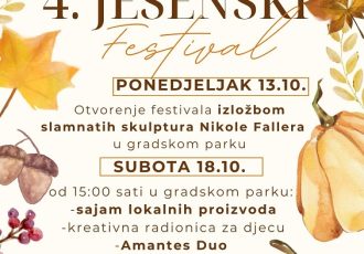 4. JESENSKI FESTIVAL U OTOČCU – SLAVLJE JESENI, UMJETNOSTI I DOBROG RASPOLOŽENJA