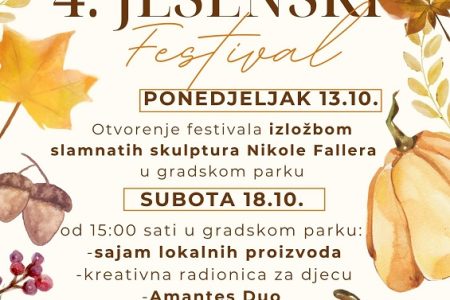 4. JESENSKI FESTIVAL U OTOČCU – SLAVLJE JESENI, UMJETNOSTI I DOBROG RASPOLOŽENJA