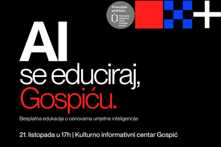 Umjetna inteligencija stiže u Gospić- besplatna edukacija za nastavnike i širu javnost