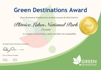 Nacionalni park Plitvička jezera okrunjen zlatom; zlatno priznanje Green Destinations