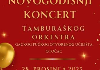 Tradicionalni novogodišnji koncert Tamburaškog orkestra GPOU Otočac