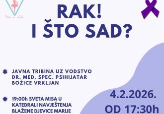 Udruga “Vila za Liku” poziva na javnu tribinu “Rak! I što sad?”!