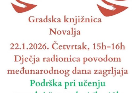 Najava aktivnosti u Novalji: radionica povodom Međunarodnog dana zagrljaja i kontinuirana podrška u učenju