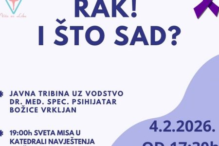 Javna tribina pod nazivom “Rak! I što sad?”
