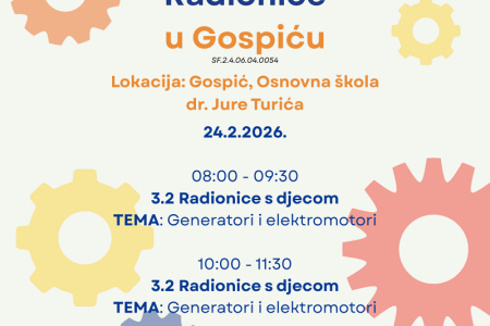 Nove STEM radionice u Gospiću: Od električne energije do gibanja