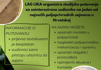 LAG Lika organizira odlazak na Bjelovarski proljetni sajam
