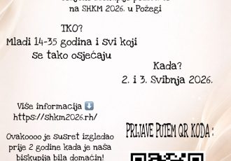 Gospićko-senjska biskupija poziva mlade na susret hrvatske katoličke mladeži u Požegi