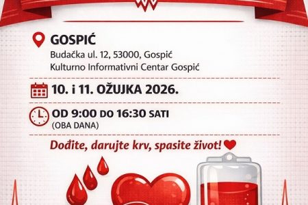 Akcija dobrovoljnog darivanja krvi u Gospiću