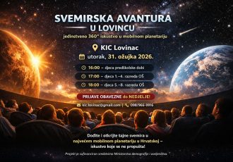 Svemirska avantura u Lovincu – edukativni program za djecu u najvećem mobilnom planetariju
