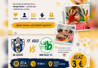 Rukomet za dobar cilj: Gospić igra za Udrugu Pčelice