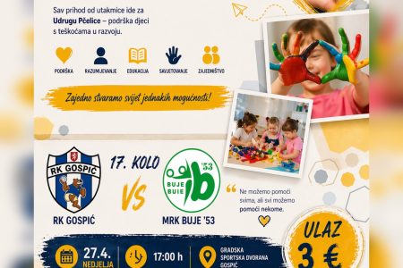 Rukomet za dobar cilj: Gospić igra za Udrugu Pčelice