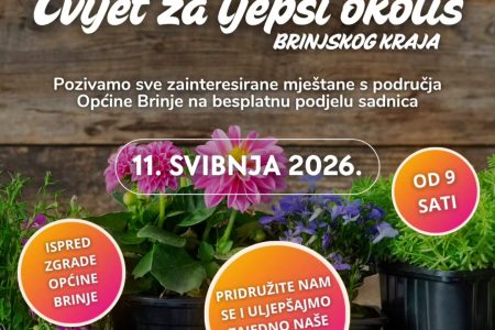 Cvijet za ljepši okoliš Brinjskog kraja: besplatna podjela sadnica za mještane