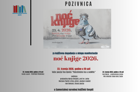 Književni susreti u Gospiću povodom Noći knjige 2026.