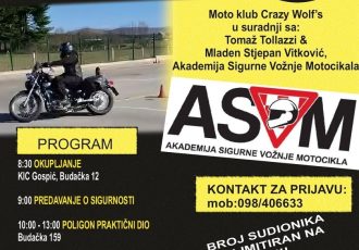Lički bikeri iz moto kluba Crazy wolfs organiziraju Poligon sigurne vožnje