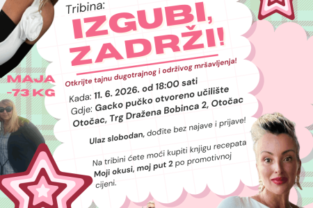 Tribina „Izgubi, zadrži!“ u Gackom pučkom otvorenom učilištu Otočac