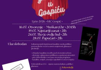 GUG – Glumci u Gospiću donose četiri kazališne večeri pod ljetnim nebom