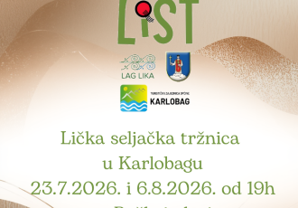 Sutra svi u Karlobag na prvu ovogodišnju Ličku seljačku tržnicu (LiST)