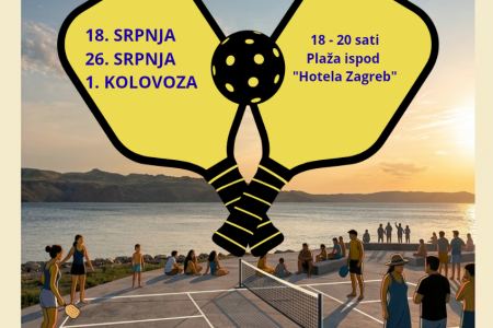 Pickleball stiže u Karlobag: Besplatna ljetna rekreacija uz more i zalazak sunca